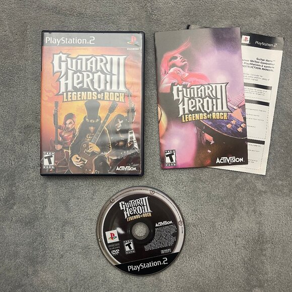 Guitar Hero 3 III: Legends of Rock (Sony PlayStation 2, PS2) CIB Tested Working - Picture 1 of 6